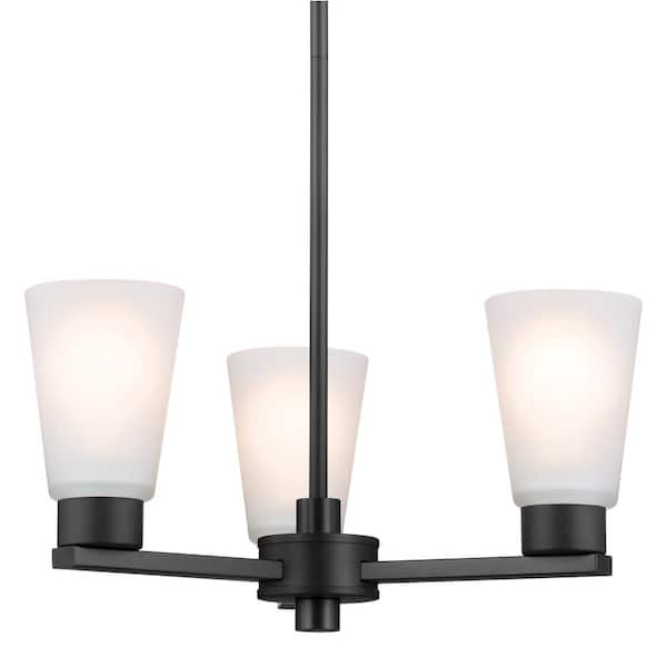 Kichler Stamos 3-Light Black Transitional Chandelier