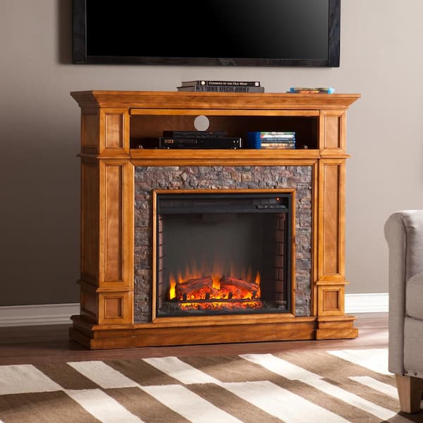Southern Enterprises Auburn 45 5 In, Electric Fireplace Stone Tv Stand