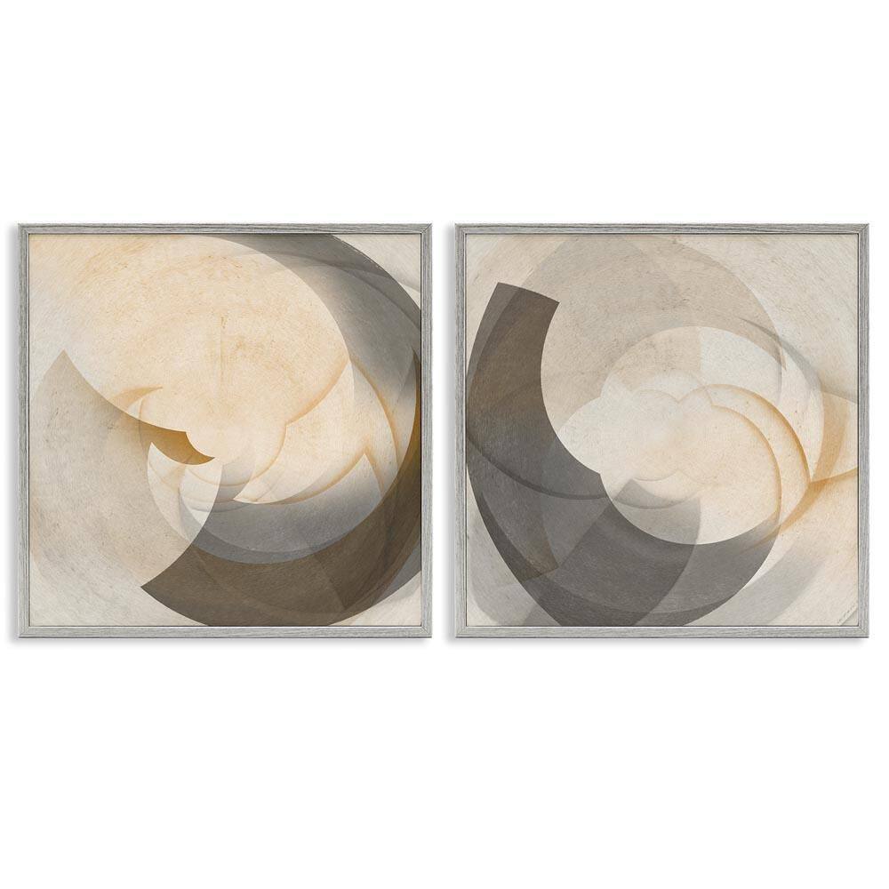 Shadowed Swoop Abstracts by Noah Bay 2 Pieces Gray Framed Abstract Giclee Art Print 12 in. x 12 in. price history on PriceWatchPro
