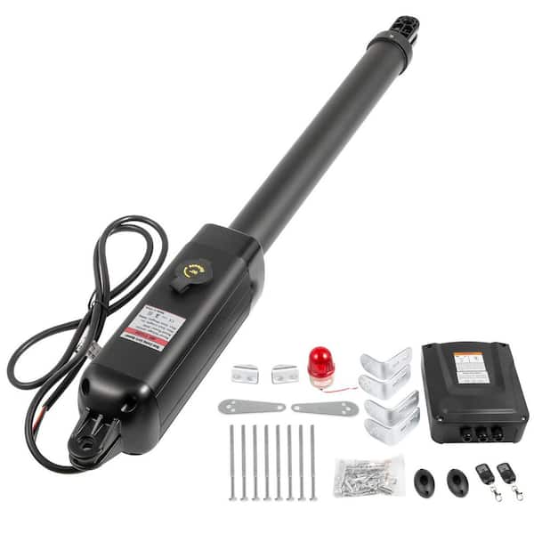 Electric Gate Opener 16 mm/s Speed, 80-Watt Single Swing Gate Opener, Automatic with Remote, Push/Pull-to-Open, 838 lbs.