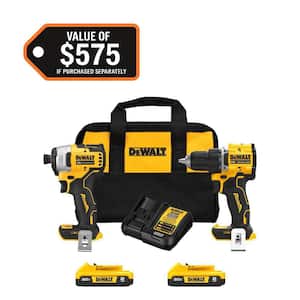 ATOMIC 20-Volt MAX Lithium-Ion Cordless Combo Kit (2-Tool) with (2) 2.0Ah Batteries, Charger and Bag