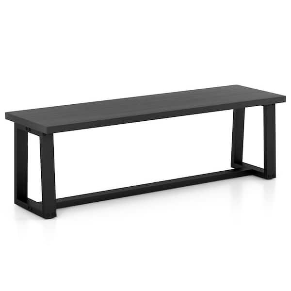 Für zauberhafte Gastgeber Costway Black Wood Bench Chair (Set of 2) HCST00890 - The