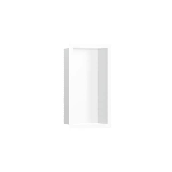 Hansgrohe XtraStoris Individual 9 in. W x 15 in. H x 4 in. D Stainless Steel Shower Niche in Matte White