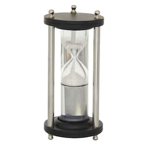 Black Hourglass Sand Aluminum Timer with Water Tube