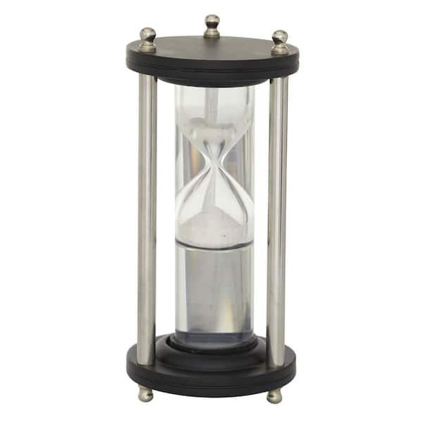 Litton Lane Black Hourglass Sand Aluminum Timer with Water Tube