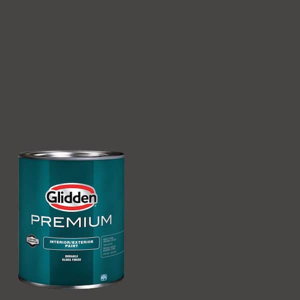Glidden Premium 1 qt. Onyx PPG1011-7 High Gloss Interior/Exterior Trim, Door and Cabinet Paint