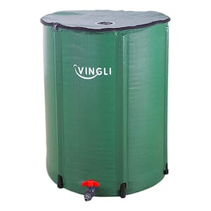 66 Gal. Collapsible Rain Barrel Portable Water Storage Tank Rainwater Collection