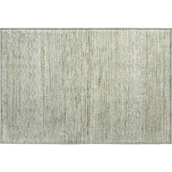 Mayfield Premium Machine Washable Abstract AMF2150 Sage 2 ft. x 3 ft. Accent Rug