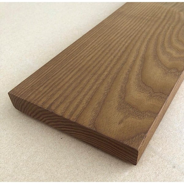 Easy Planking WellDone 1 in. x 5 in. x 8 in. Thermally-Treated Premium Ash 4-Sides Oiled Decking Board Sample
