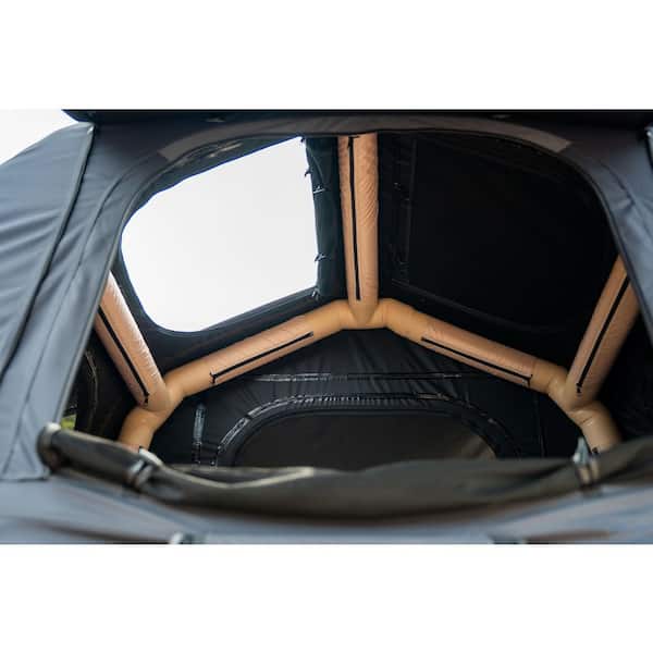 Unbranded Foldable 2-3 Person Inflatable Car Roof Top Tent-Quick Setup for SUVs, Trucks, Self-Driving Touring Adventures