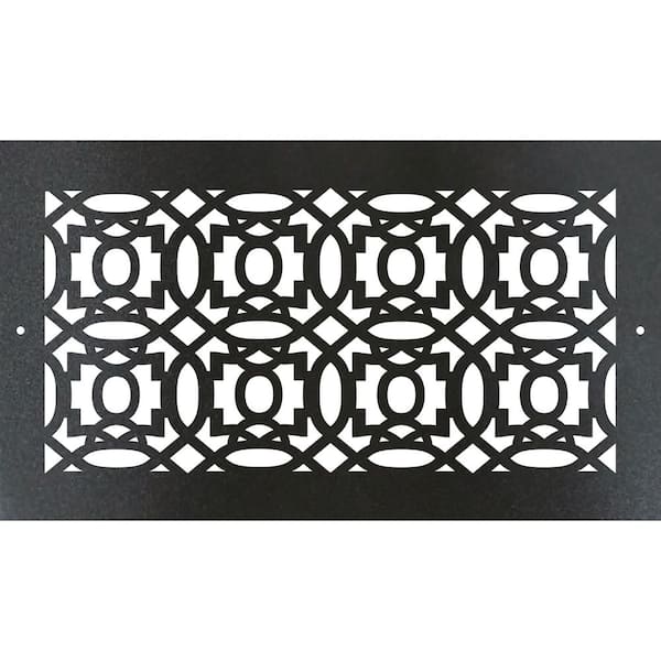 STELLAR Metal Screw-In Floor Register. Duct Opening 6x10 (Overall 8x12) - Moroccan Design