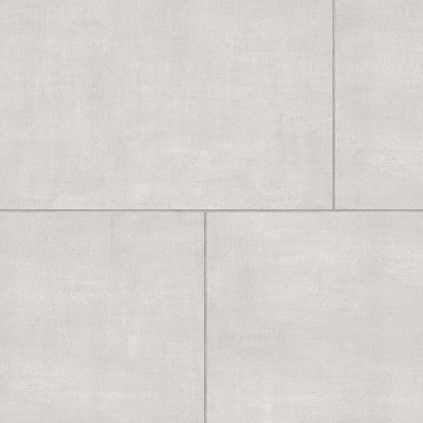 Sample - Unico White Matte 6 in. x 6 in. Concrete Look Porcelain Floor and Wall Tile