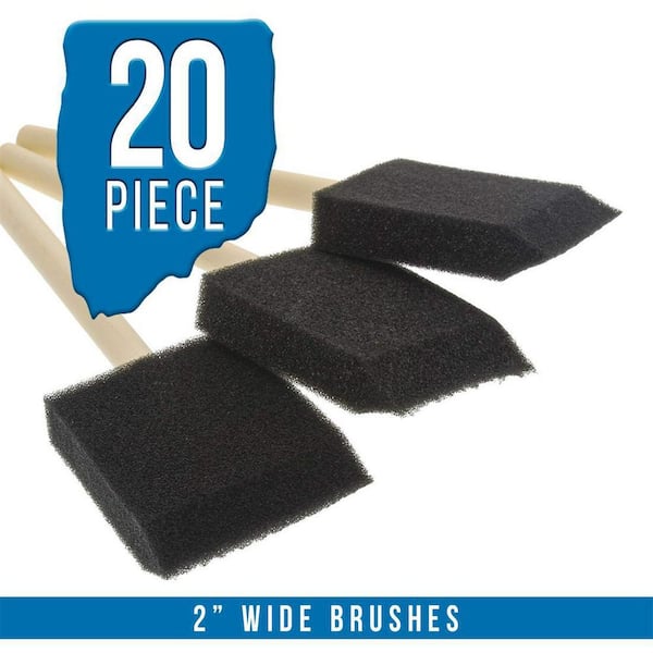 Dracelo 1 in. Flat, 2 in. Flat, 3 in. Flat, 4 in. Flat Paint Brush Set Foam  Paint Brushes (40-Pack) B08Q8QPP5D - The Home Depot