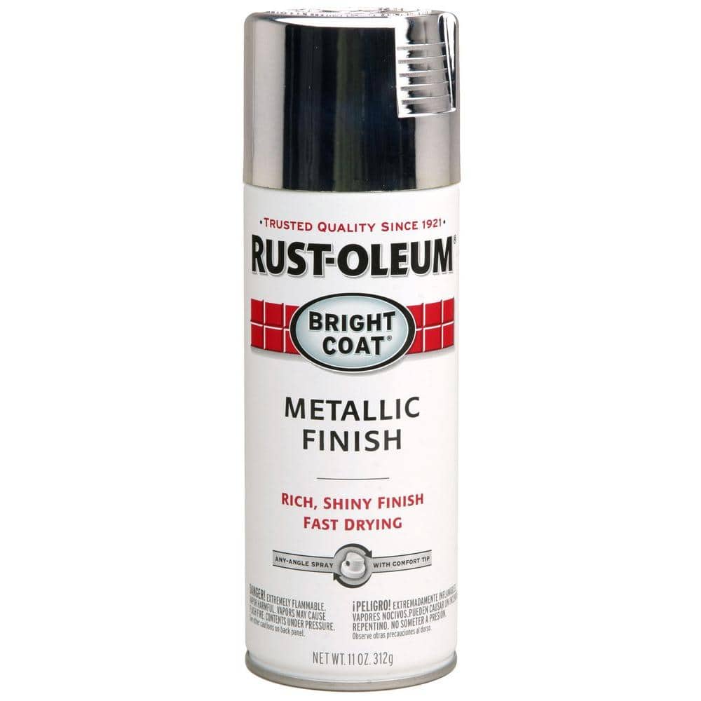 Rust-Oleum Stops Rust 11 oz. Bright Chrome Metallic Spray Paint 7718830 -  The Home Depot