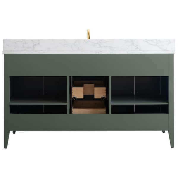 Vanity Art 60 in. W x 22 in. D x 34 in. H Single Sink