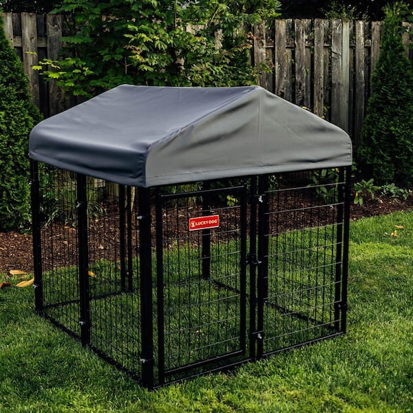 Lucky Dog 52 in. H x 4 ft. W x 4 ft. L Pet Resort Kennel with Cover