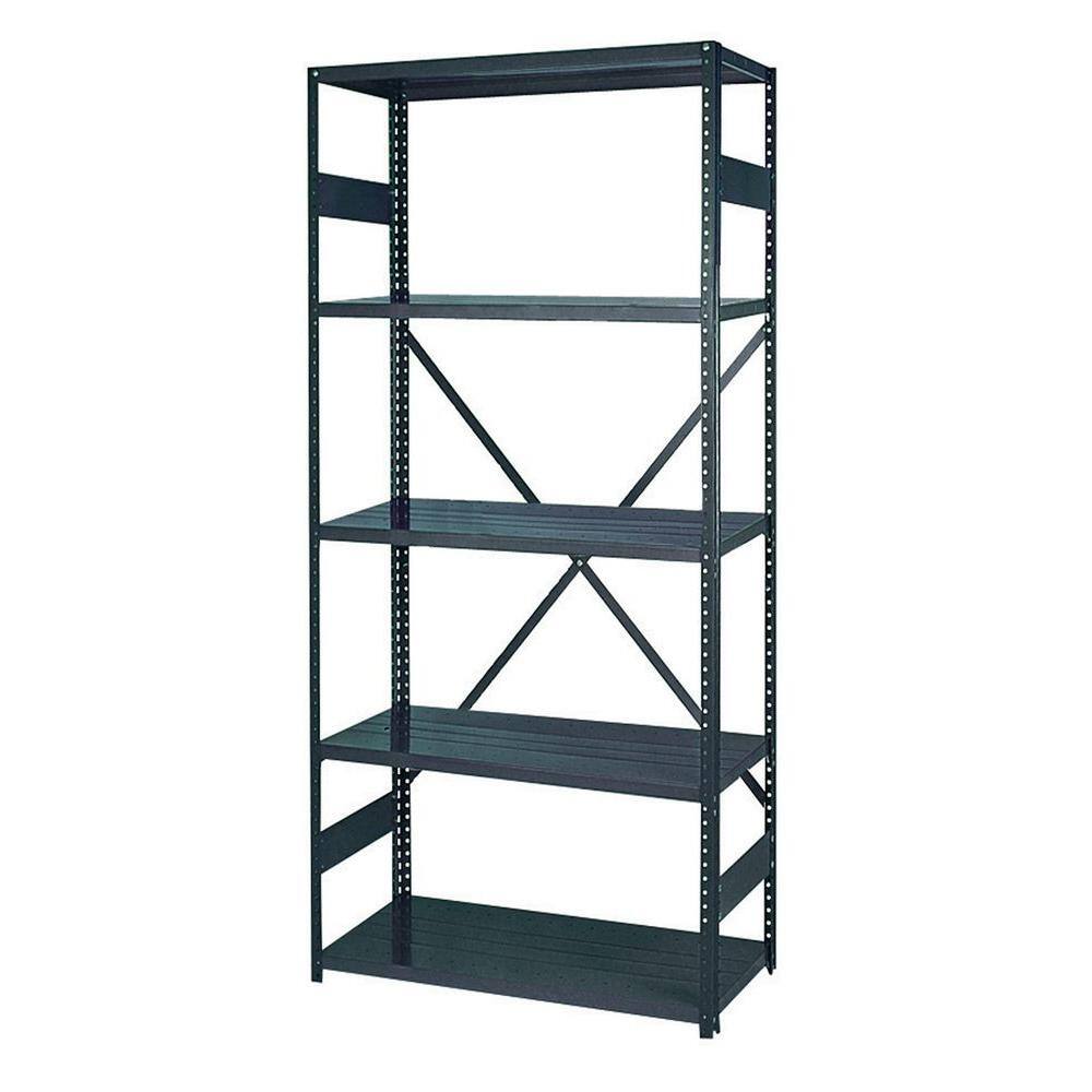 Reviews For Edsal 75 In H X 36 In W X 24 In D 5 Shelf Steel Commercial Shelving Unit In Gray 2924 5 The Home Depot