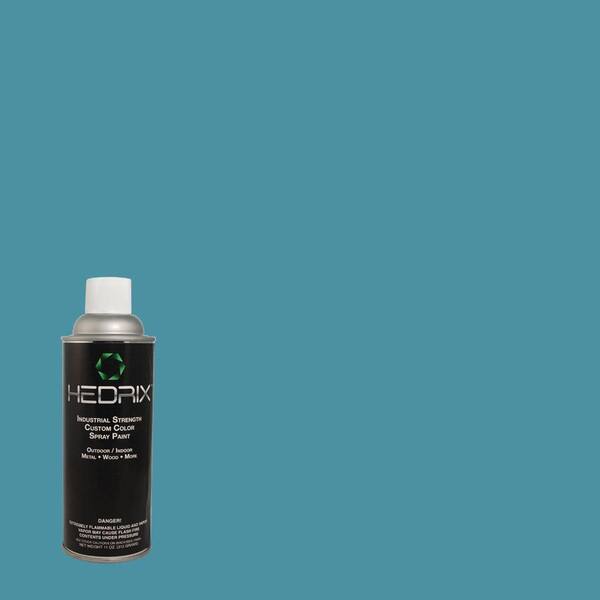 Hedrix 11 oz. Match of 530D-6 Teal Bayou Semi-Gloss Custom Spray Paint (2-Pack)