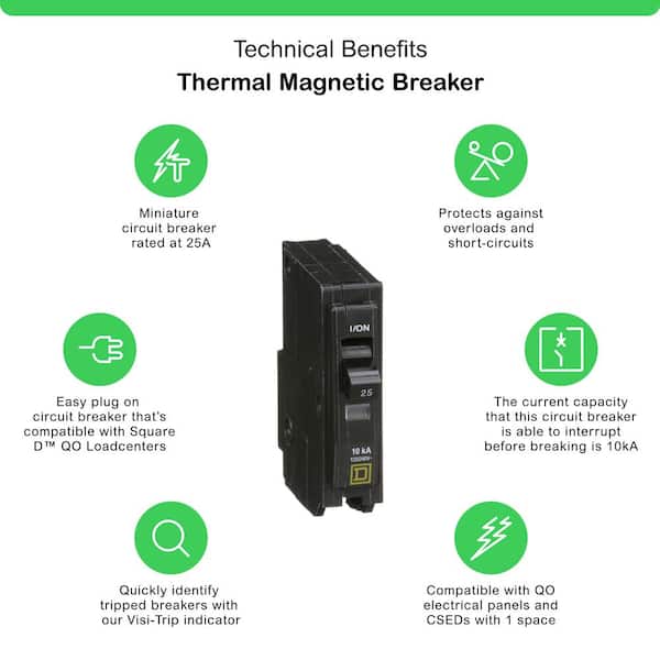 QO 25-Amp Single-Pole Circuit Breaker (QO125CP)