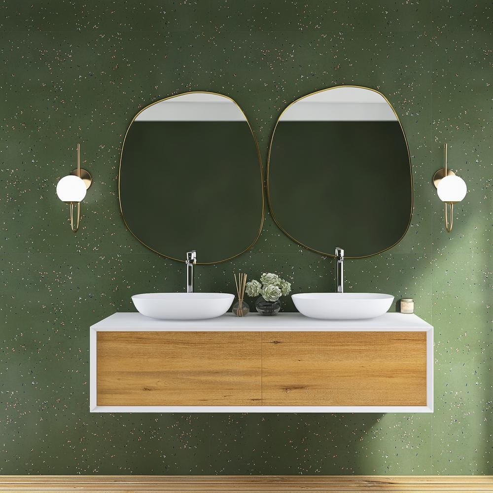 63 in. W x 22 in. D x 16 in. H Double Sink Bath Vanity in White with White 