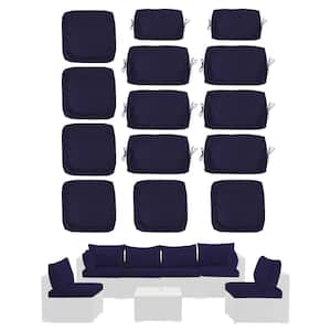 WNP 14-Piece Patio Cushion Covers Replacement with Zipper