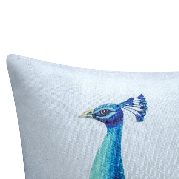 Peacock Throw Pillow - Beige