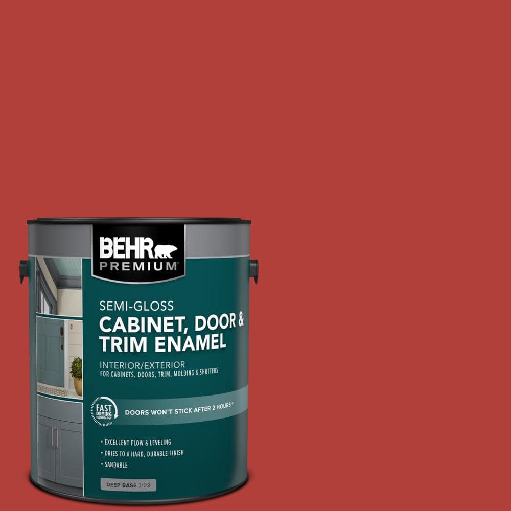 1 gal. #170B-7 Red Tomato Semi-Gloss Enamel Interior/Exterior Cabinet, Door & Trim Paint price history on PriceWatchPro