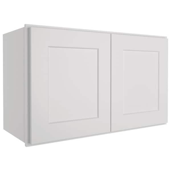 HOMEIBRO Newport Shaker Dove Ready to Assemble Wall Cabinet with 2-Doors (30 in. W x 18 in. D x 12 in. H.)