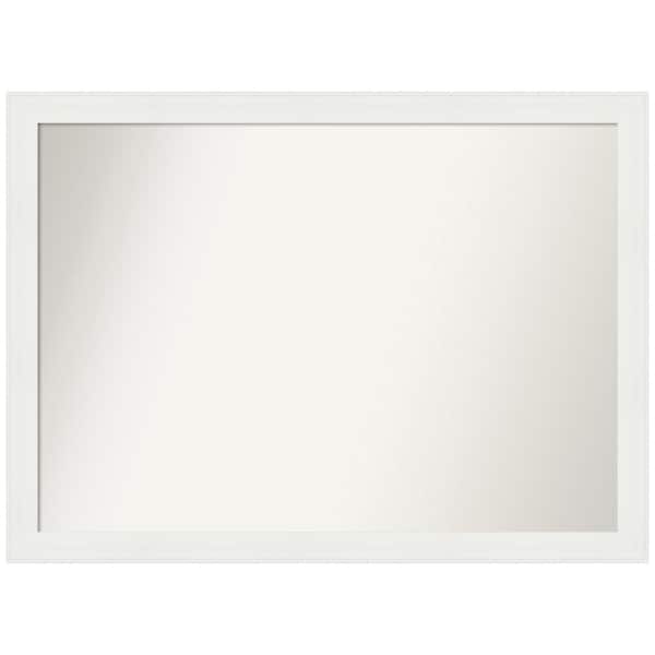 Amanti Art Vanity White Narrow 41.5 in. W x 30.5 in. H Non-Beveled Bathroom Wall Mirror in White