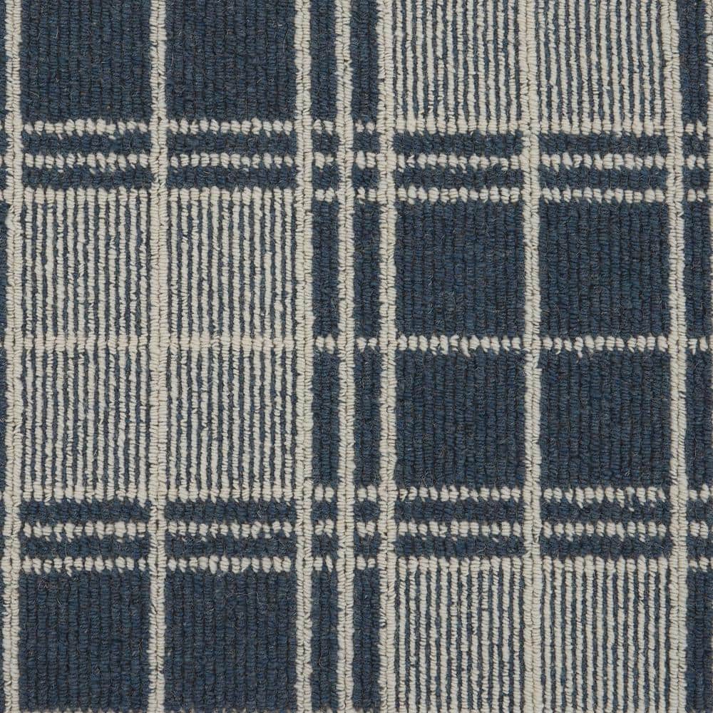 6 in. x 6 in. Pattern Carpet Sample - Checkerboard - Color Navy/Ivory price history on PriceWatchPro