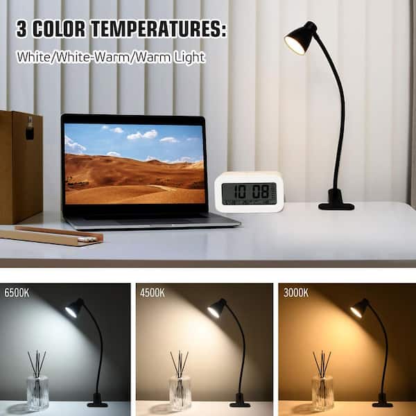 IVict Desk Lamp Clip On Light, 48 LEDs USB Clip Ring Light With 3 Color - View #7