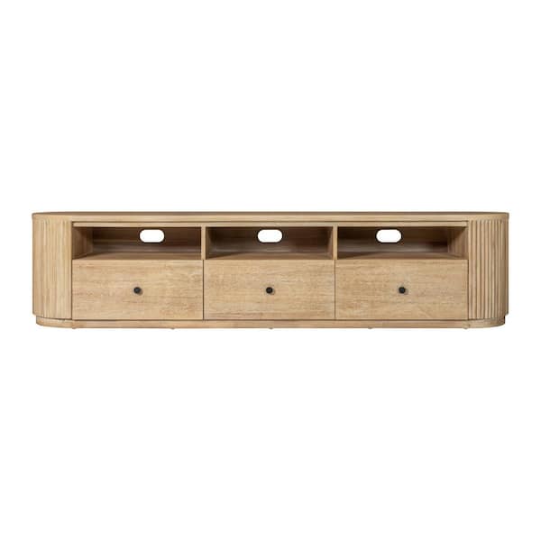 Jacobson Modern Natural Acacia TV Stand Fits TV's up to 78 in.