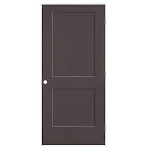 36 in. x 80 in. 2-Panel Logan Left-Hand Hollow Core Willow Wood Molded Composite Single Prehung Interior Door