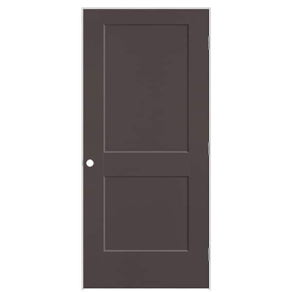 36 in. x 80 in. 2-Panel Logan Left-Hand Hollow Core Willow Wood Molded Composite Single Prehung Interior Door