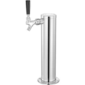 Kegerator Tower Kit, Single Tap Beer Dispenser, Stainless Steel Beer Tower with Dual Gauge CGA320 Regulator