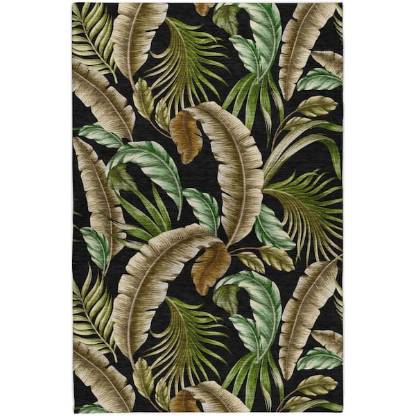 Dream Shag Premium Machine Washable Abstract ADS196 Midnight 3 ft. x 5 ft. Area Rug