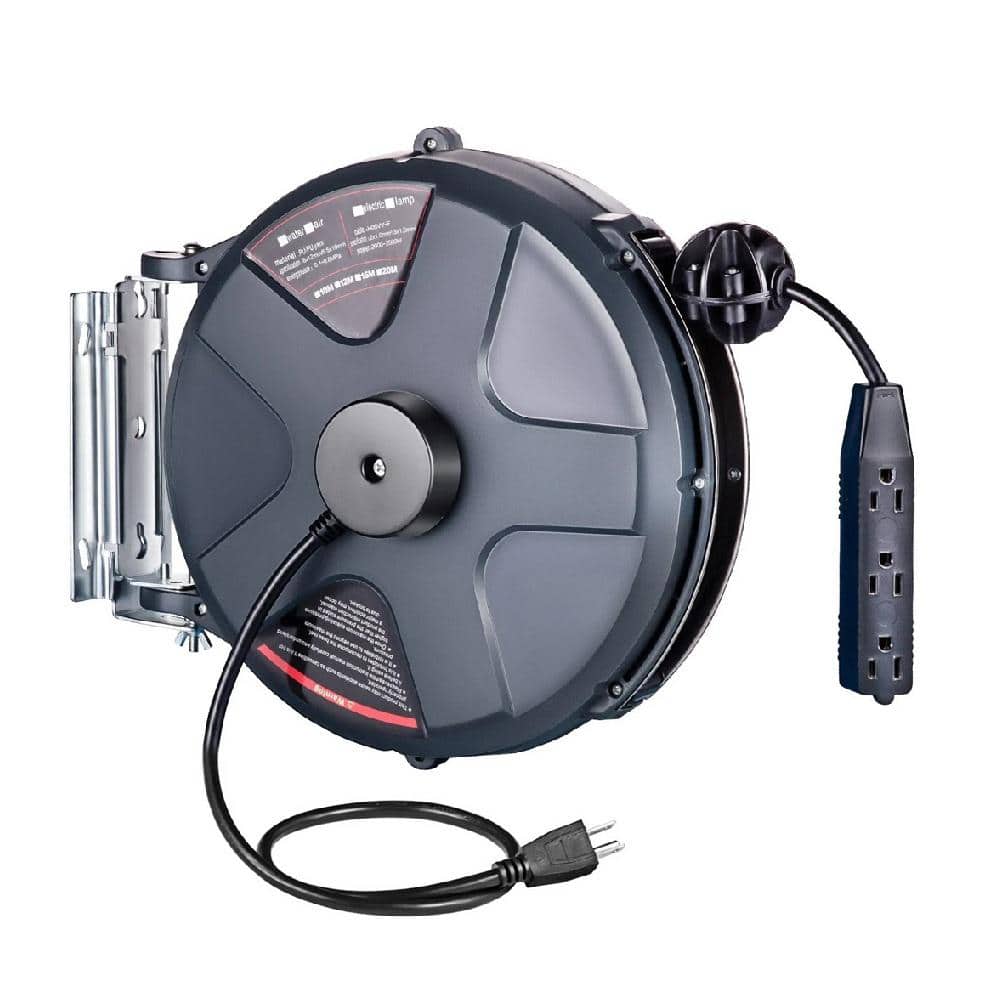 53.2 ft. SJT 13 Amp 300-Volt 5-15 to 5-15 Heavy Duty Retractable Generator 