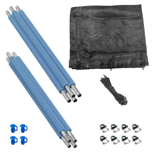 Upper Bounce Trampoline Enclosure Set to Fits 12 ft. Round Frames, for 2 or 4 W-Shaped Legs -Set Includes: Net, Poles & Hardware Only