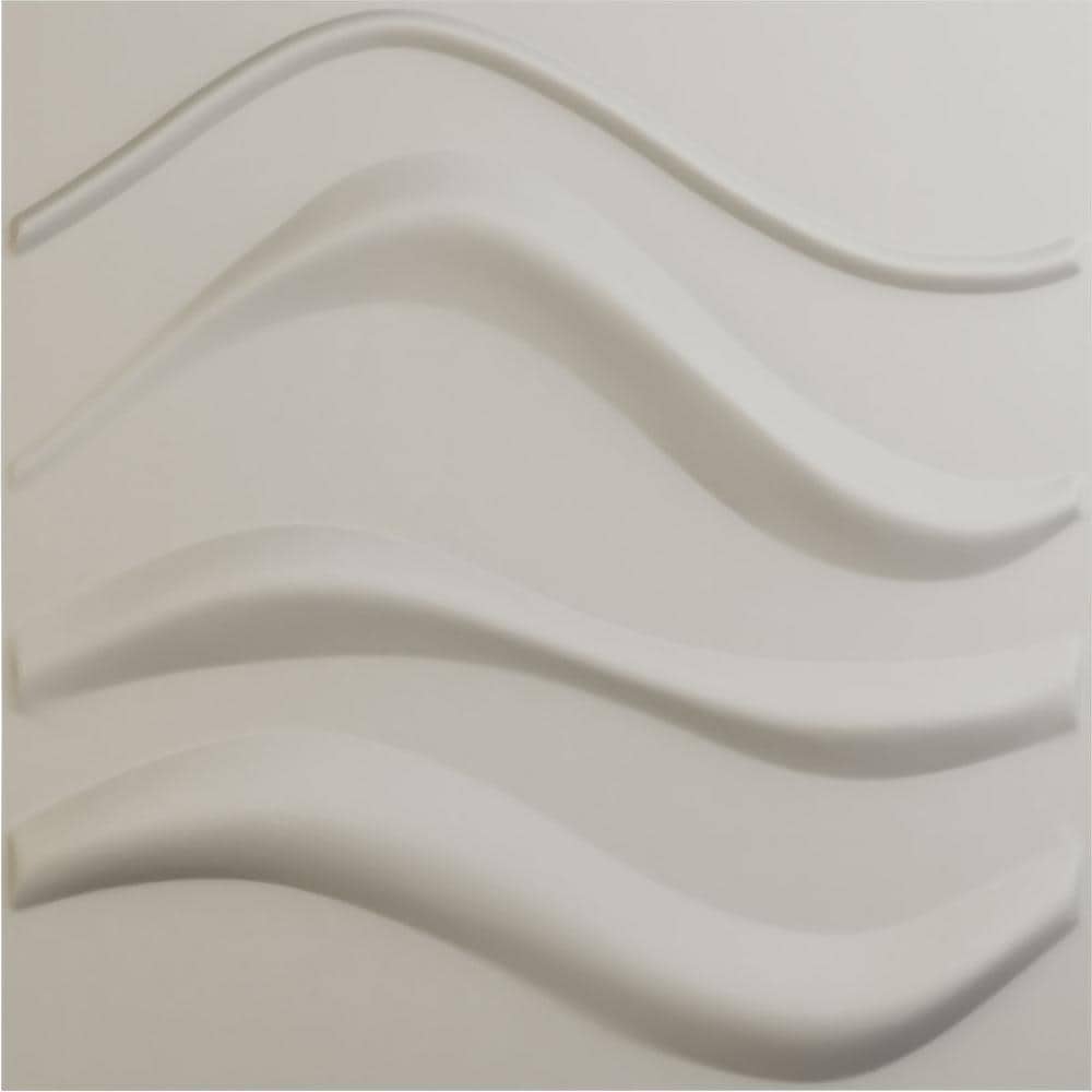 19 5/8 in. x 19 5/8 in. Wave EnduraWall Decorative 3D Wall Panel, Satin Blossom White (12-Pack for 32.04 Sq. Ft.) price history on PriceWatchPro