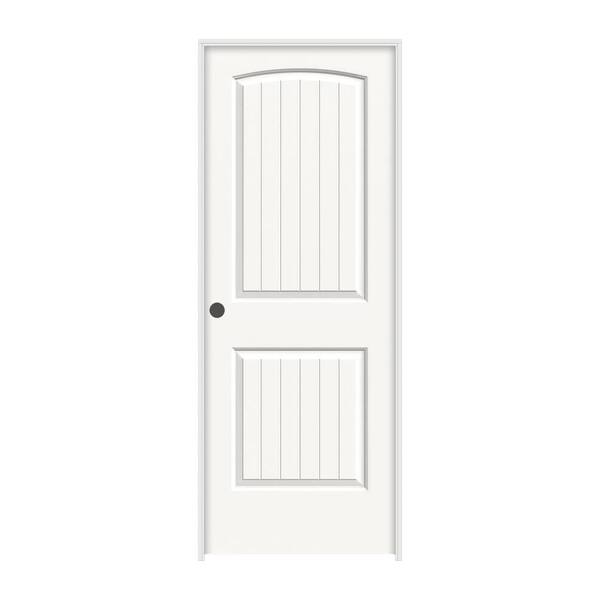 JELD-WEN 36 in. x 80 in. Santa Fe White Painted Right-Hand Smooth Solid Core Molded Composite MDF Single Prehung Interior Door