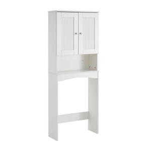 23.62 in. W x 61.81 in. H x 9.05 in. D White Over-the-Toilet Storage Bathroom Cabinet