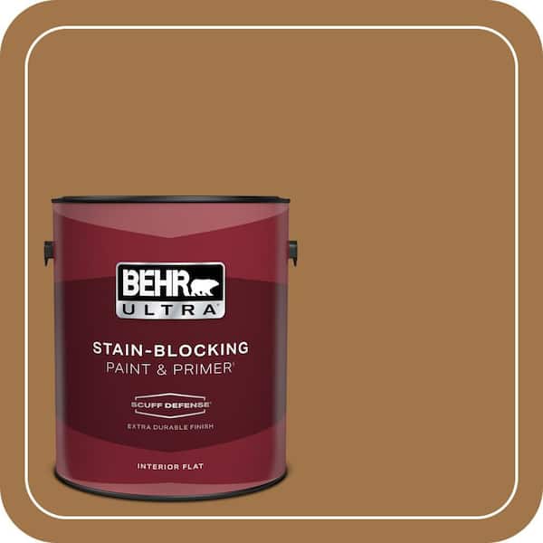 BEHR ULTRA 1 gal. #S290-7 Wave of Grain Extra Durable Flat Interior Paint & Primer