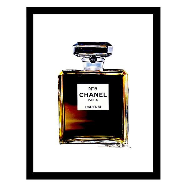 VENICE BEACH Collections Crisp Fashion Glam Perfume Bottle by Fairchild Paris Framed Graphic Print Abstract Poster Art Print 18 in. x 14 in.