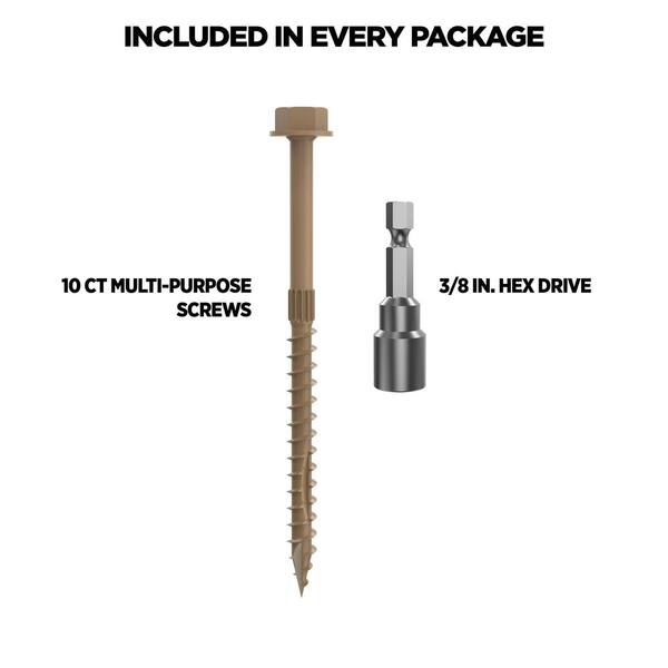 CAMO 1/4 in. x 4 in. Hex Head Multi-Purpose Hex Drive