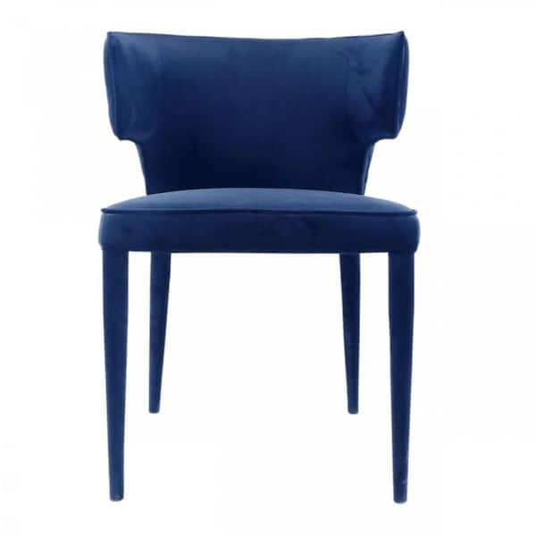 HomeRoots Blue Velvet Wrapped Arm Chair