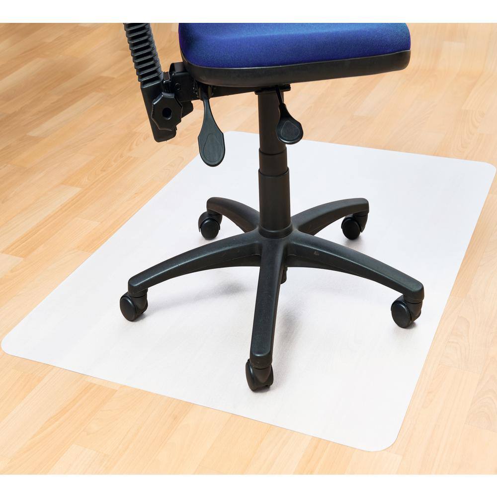Translucent Rectangular Recycled Polypropylene Chair Mat for Hard Floors