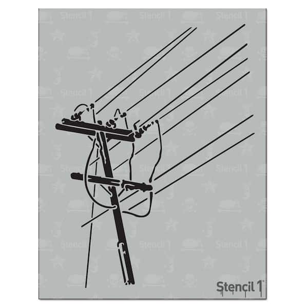 Stencil1 Power Lines Stencil