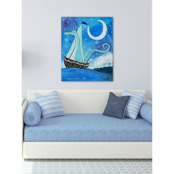 Unbranded 39 in. H x 30 in. W "Dragon Boat" by Marmont Hill Printed Canvas Wall Art