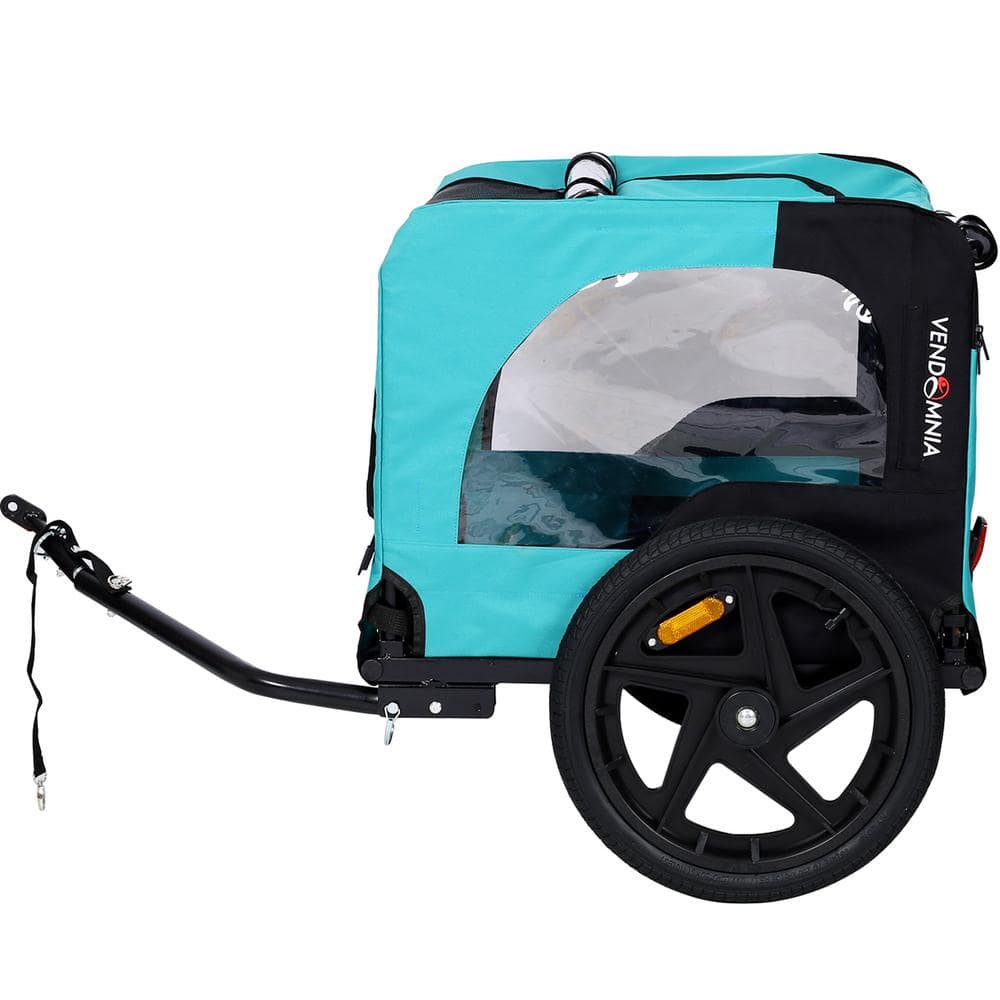 Light Green Foldable Pet Jogging Stroller with Mesh Canopy