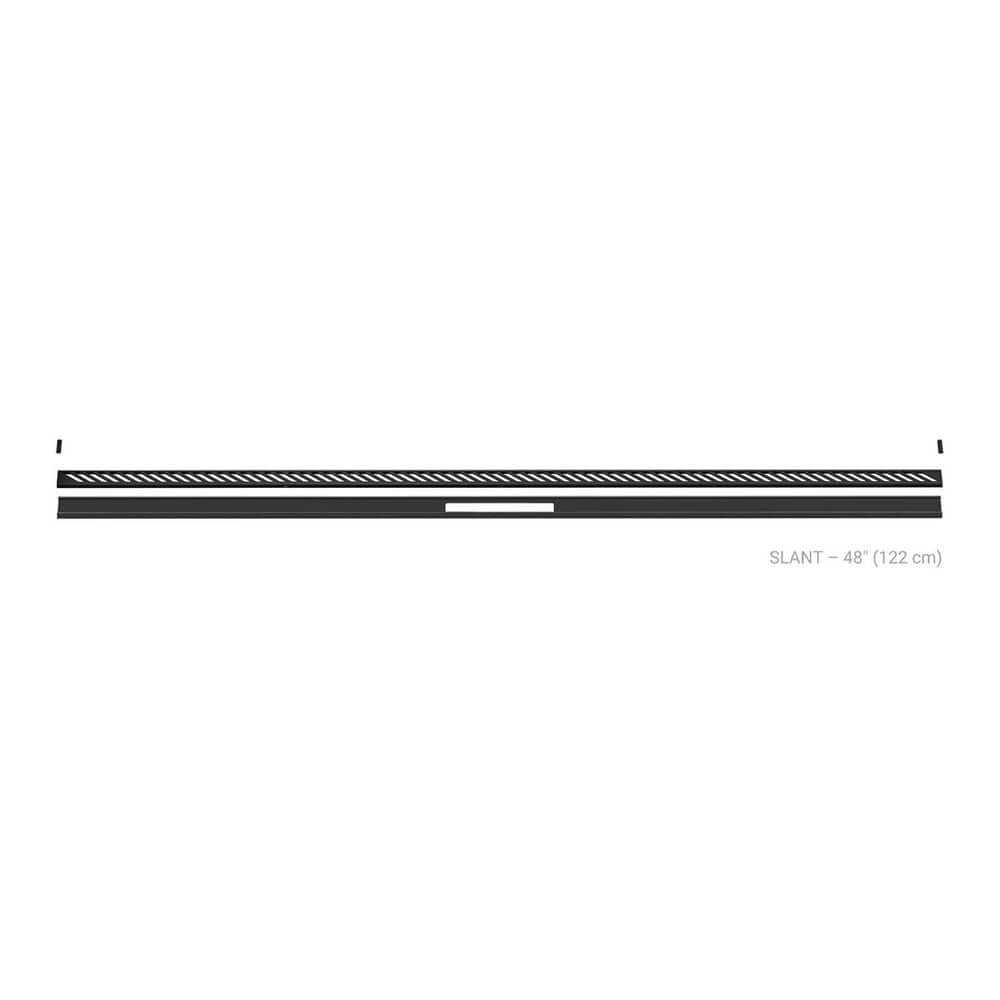 Kerdi-Line-Vario Matte Black 48 in. Slant Grate and Channel Floor Installation Kit for Accessory price history on PriceWatchPro